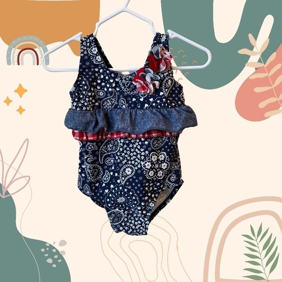 NWOT - Souris Mini 💛 12 month  one piece swimsuit - Picture 1 of 4